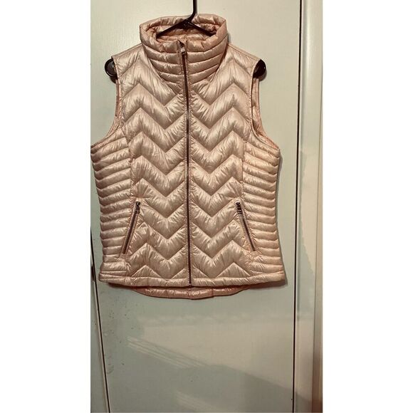 Calvin Klein Premium Down Puffer Zip Up Vest SZ XL Pink - Picture 2 of 10